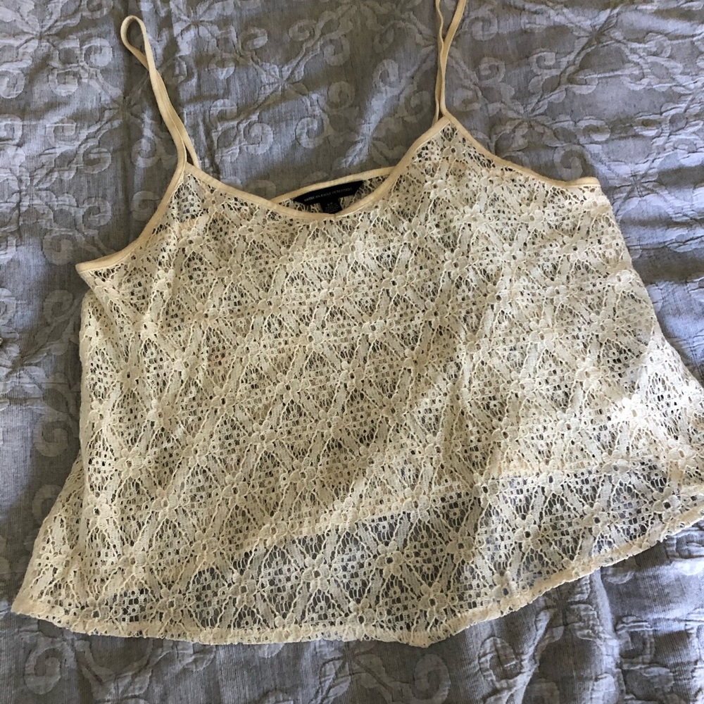 Lace see through strappy top